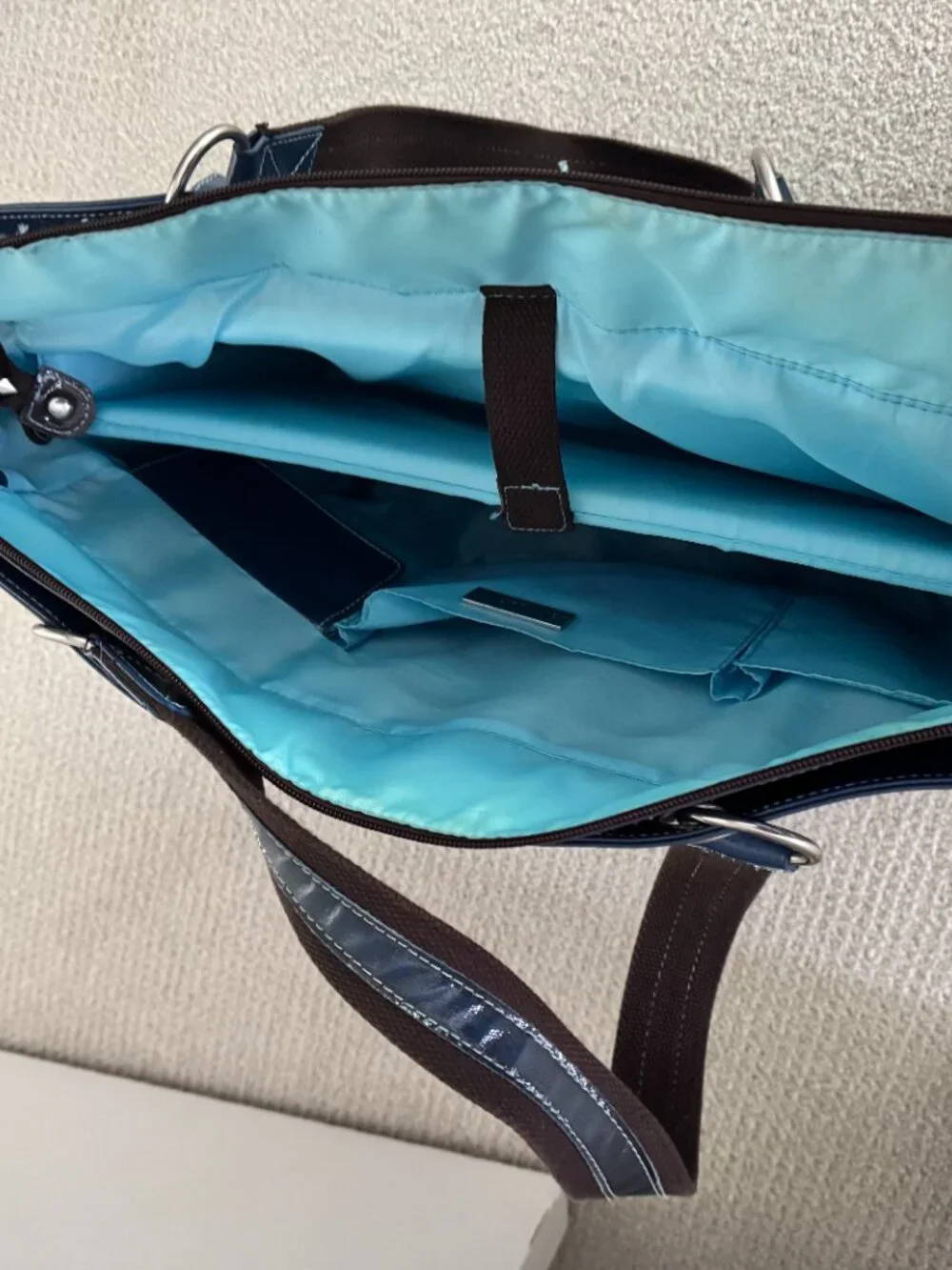 Blue and Orange Eco-Friendly Urban Junket Women's Business / Travel Tote